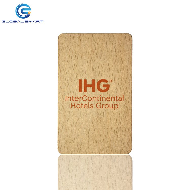 Custom hotel room Wooden onity cards Bamboo key card price for Ving Salto Betech Saflok