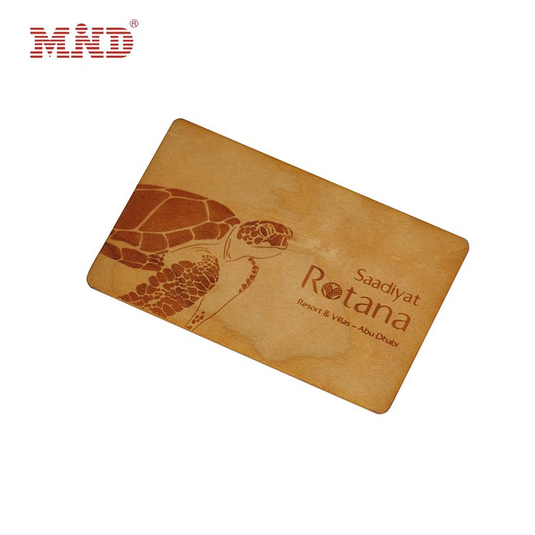Bamboo Wood Business Card ISO14443A Smart NTAG 213/NTAG 215/NTAG 216 NFC Wooden card