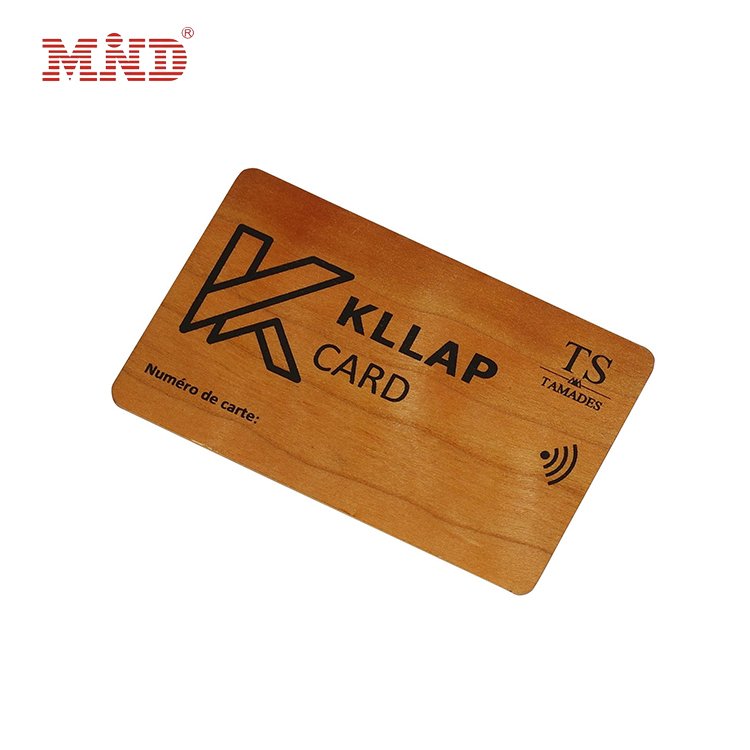 Bamboo Wood Business Card ISO14443A Smart NTAG 213/NTAG 215/NTAG 216 NFC Wooden card
