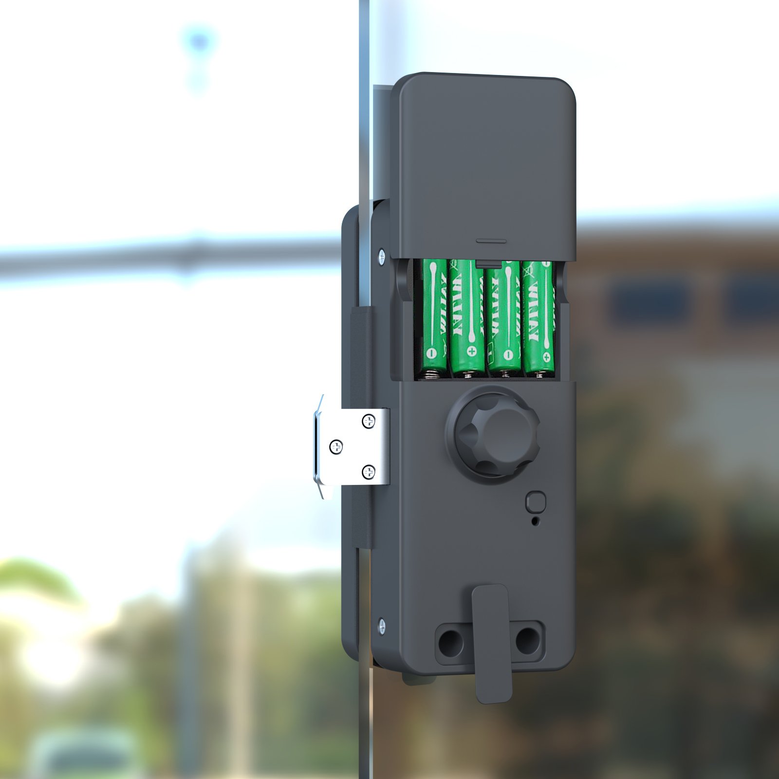 TOPTEQ G9 Glass Door Smart Lock 3D Face Recognition Door Lock Access Control Office Frameless Glass Door Lock