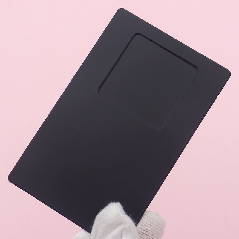 Custom Logo Waterproof Black metal card with Ntag213 nfc business cards access control cards
