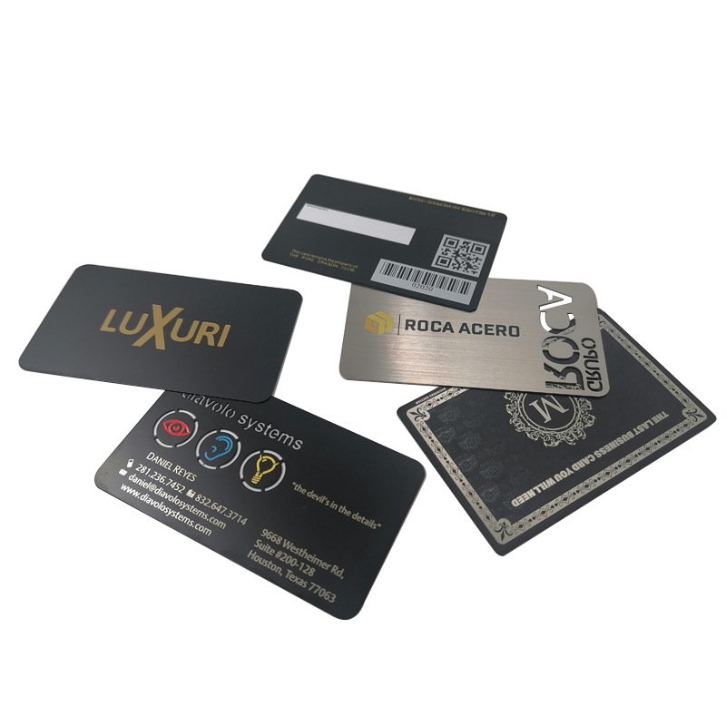 Customized metal rfid business card NFC 13.56mhz rfid blocking aluminum metal card holder rfid metal card