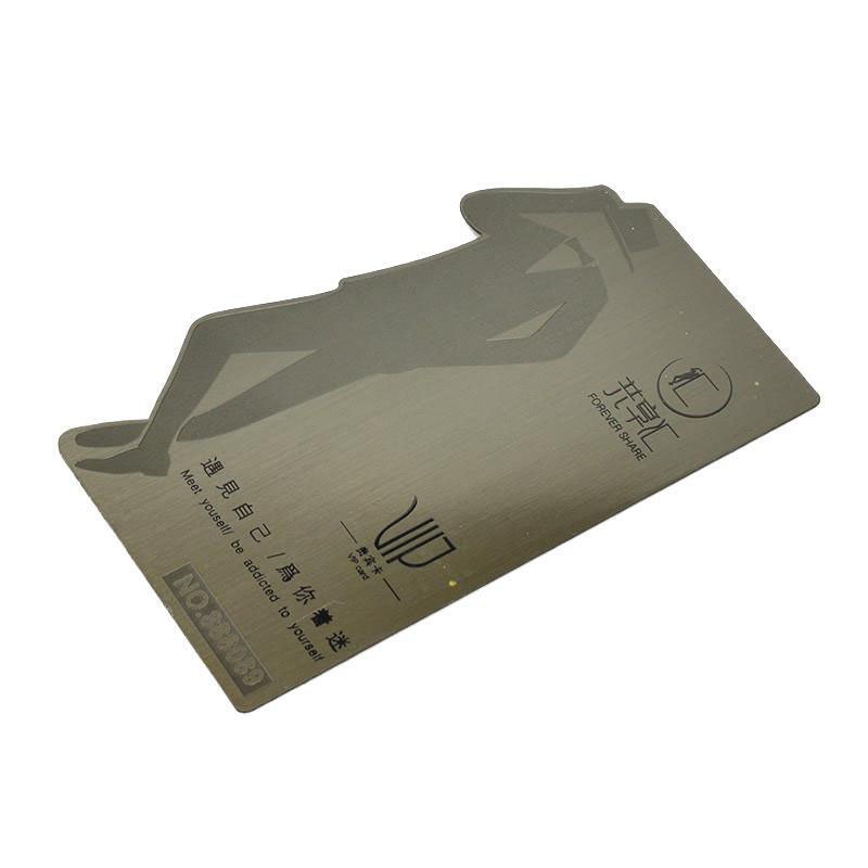 Customized metal rfid business card NFC 13.56mhz rfid blocking aluminum metal card holder rfid metal card