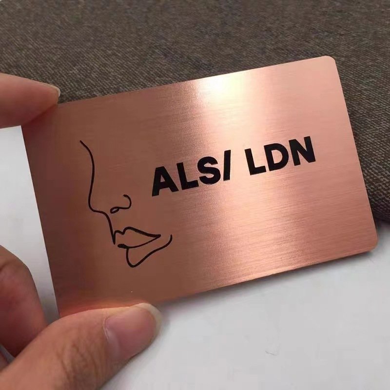 Customized metal rfid business card NFC 13.56mhz rfid blocking aluminum metal card holder rfid metal card