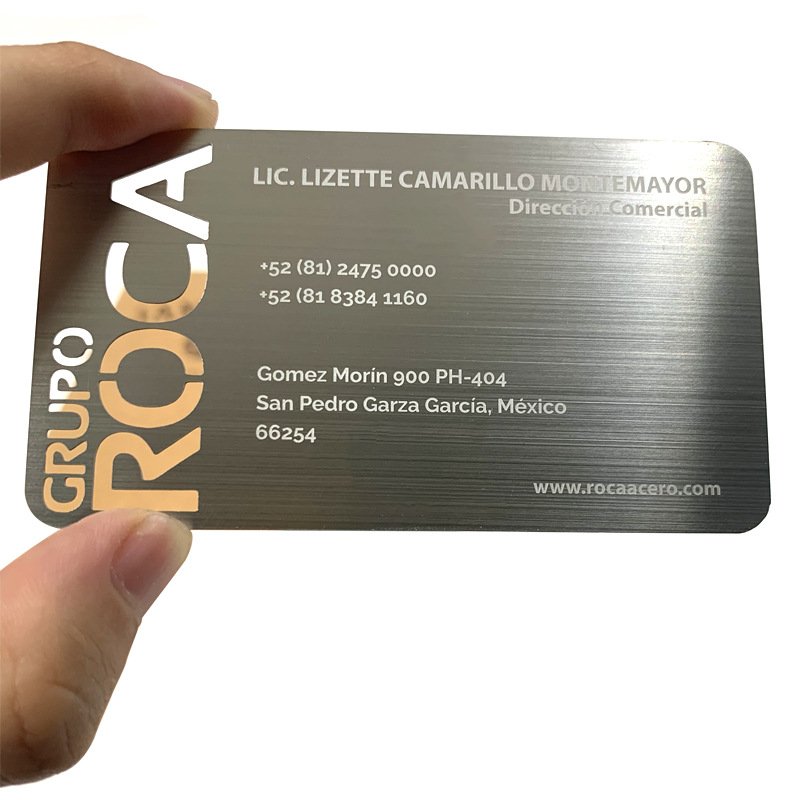 Customized metal rfid business card NFC 13.56mhz rfid blocking aluminum metal card holder rfid metal card