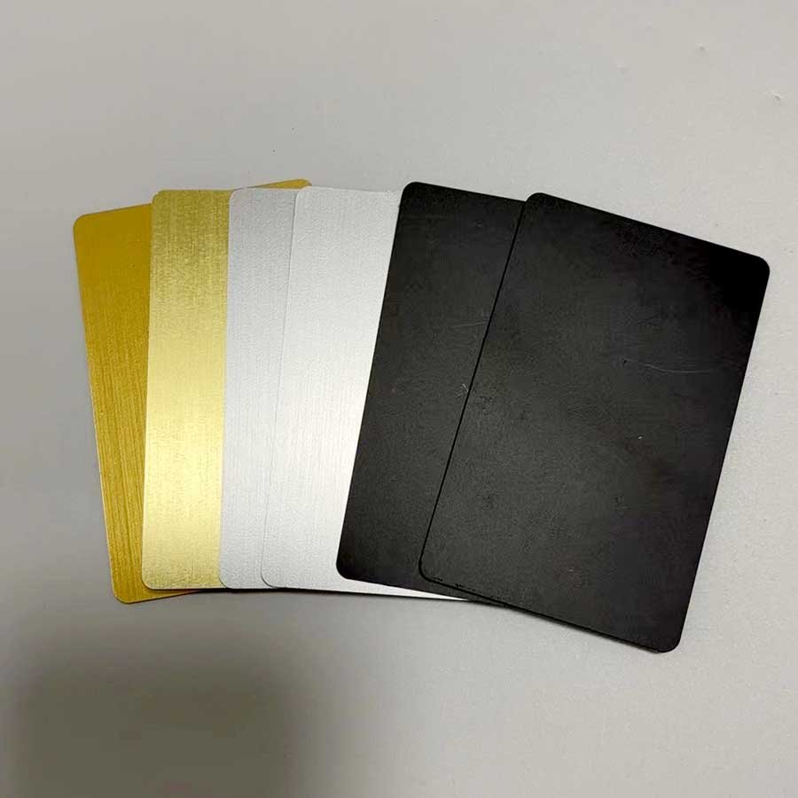 13.56mhz porgrammable NFC Chip 215 Matt black/brush gold / brush silver invisible nfc metal business card