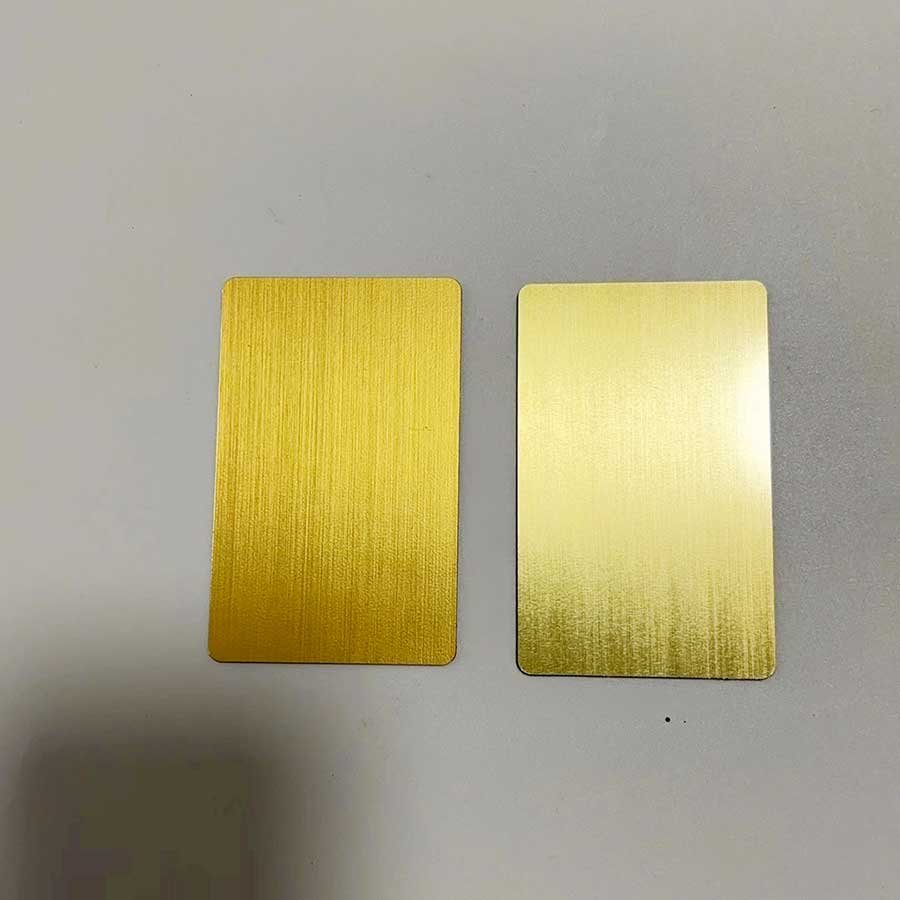 13.56mhz porgrammable NFC Chip 215 Matt black/brush gold / brush silver invisible nfc metal business card