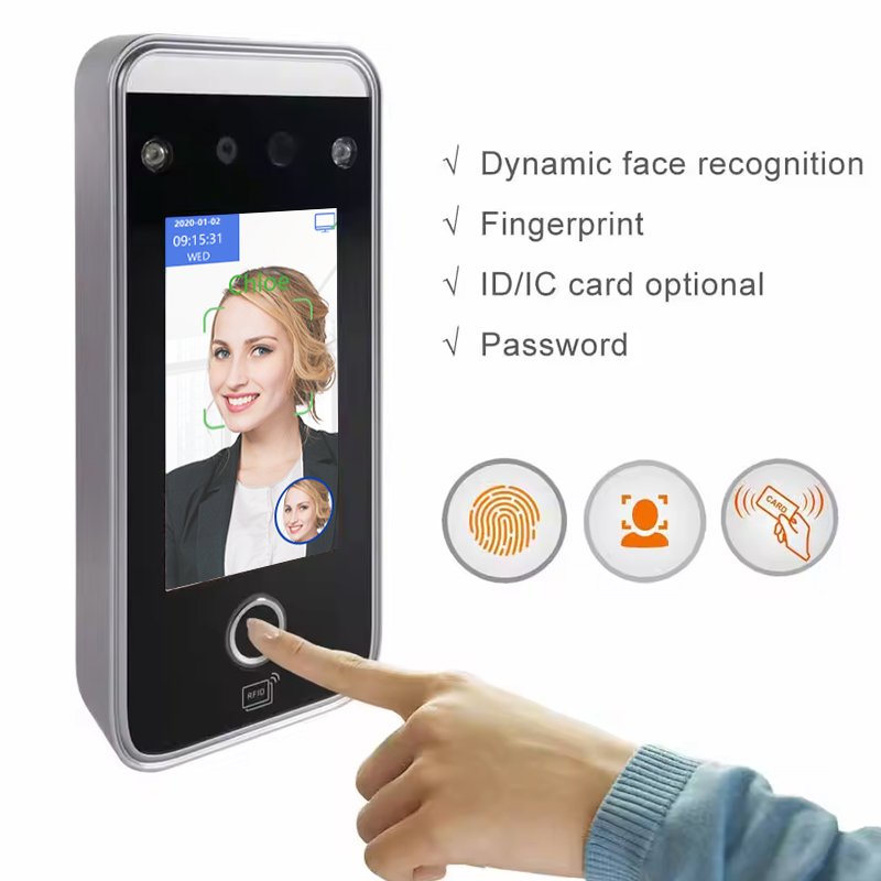 New Arrivals Wifi TCP/IP Biometric Device Fingerprint Time Attendance Dynamic QR Code Face Recognition Access Control