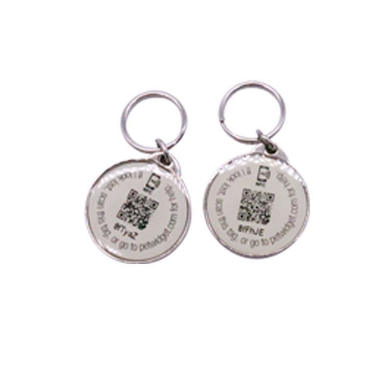 Customized RFID Pet Tag Access Control Card Printable Qr Code Animal PVC Metal Frame Absorbing ID NFC Pet Tag