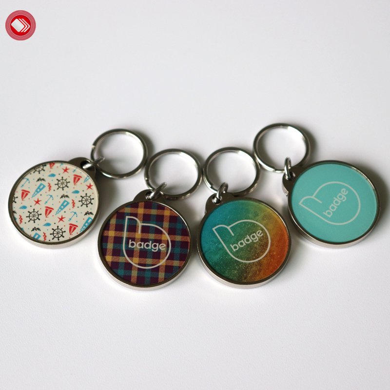 Customized RFID Pet Tag Access Control Card Printable Qr Code Animal PVC Metal Frame Absorbing ID NFC Pet Tag