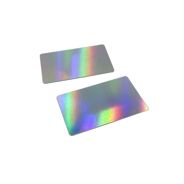 Rainbow Effect Social Media Smart Card Printable Hologram PVC NFC Card With Unique QR Code