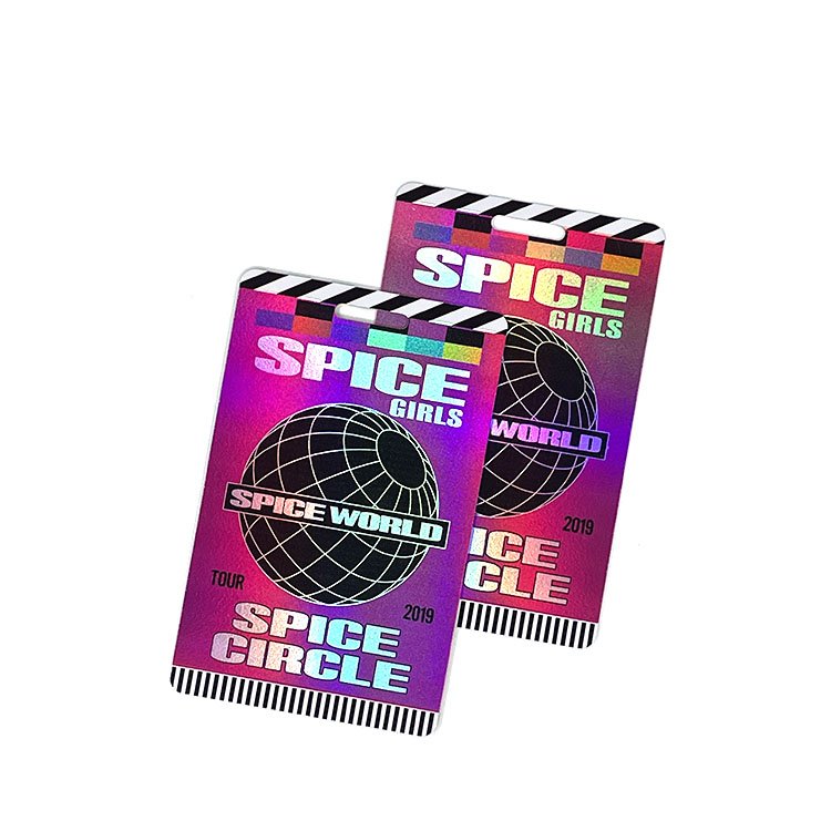 Rainbow Effect Social Media Smart Card Printable Hologram PVC NFC Card With Unique QR Code