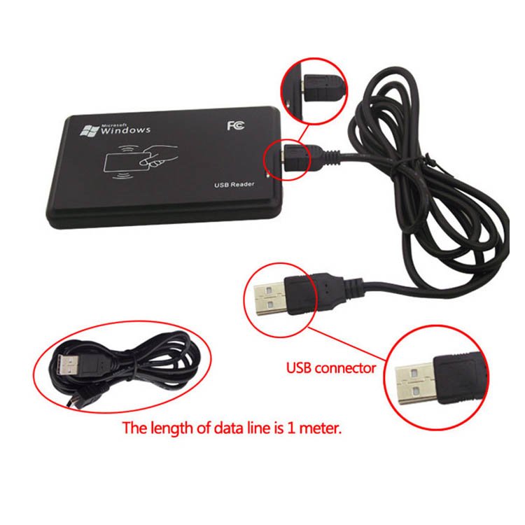 Smart IC Card Reader Access Control Card Machine 13.56MHz Keyfob RFID Reader