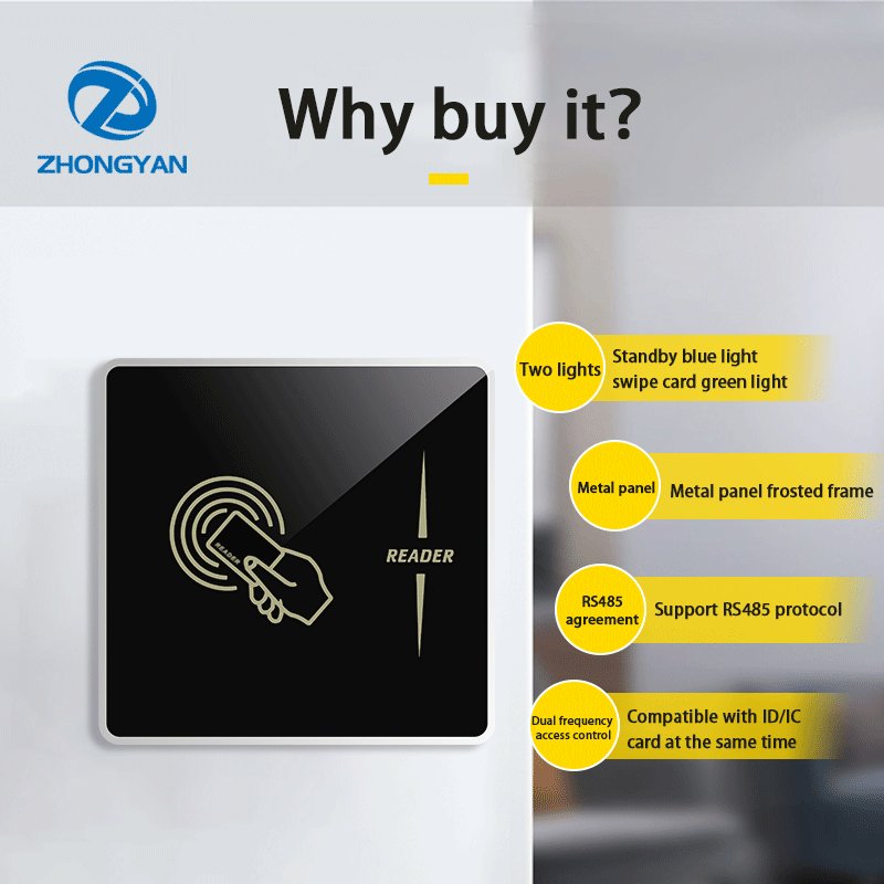 NFC Wiegand26 Card Reader For Door Access Control System RFID 13.56mhz IC Custom Bluetooth Interface Card Reader