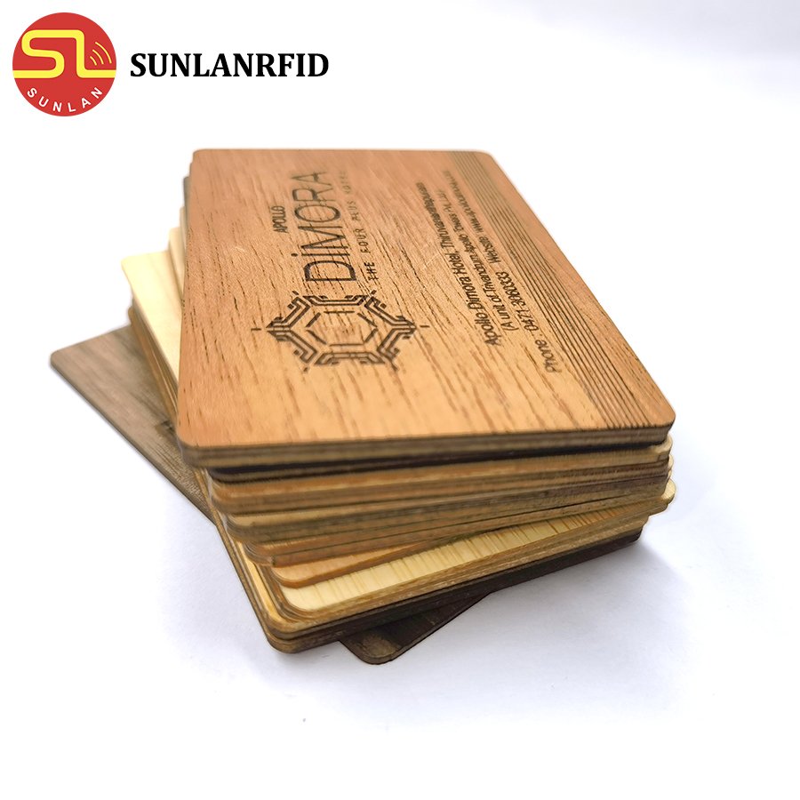 Hot Sale Eco-friendly RFID NFC Wooden Cards for VIP/ Business/ Name/ Gift/ access control Hotel Key Cards