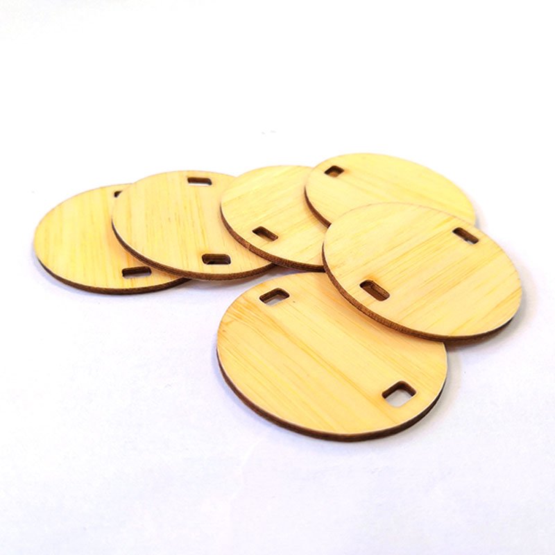 Programmable RFID Bamboo Eco-friend NFC Wooden Key Card for Access Control Customize 13.56MHz RFID Keychain Keyfob