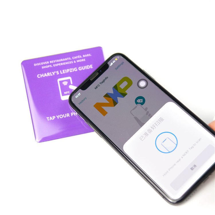 Manufacturer custom restaurant table card with QR code scanning NFC Google review card drip glue Google Positive review card