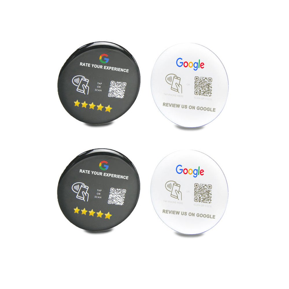 Manufacturer custom restaurant table card with QR code scanning NFC Google review card drip glue Google Positive review card