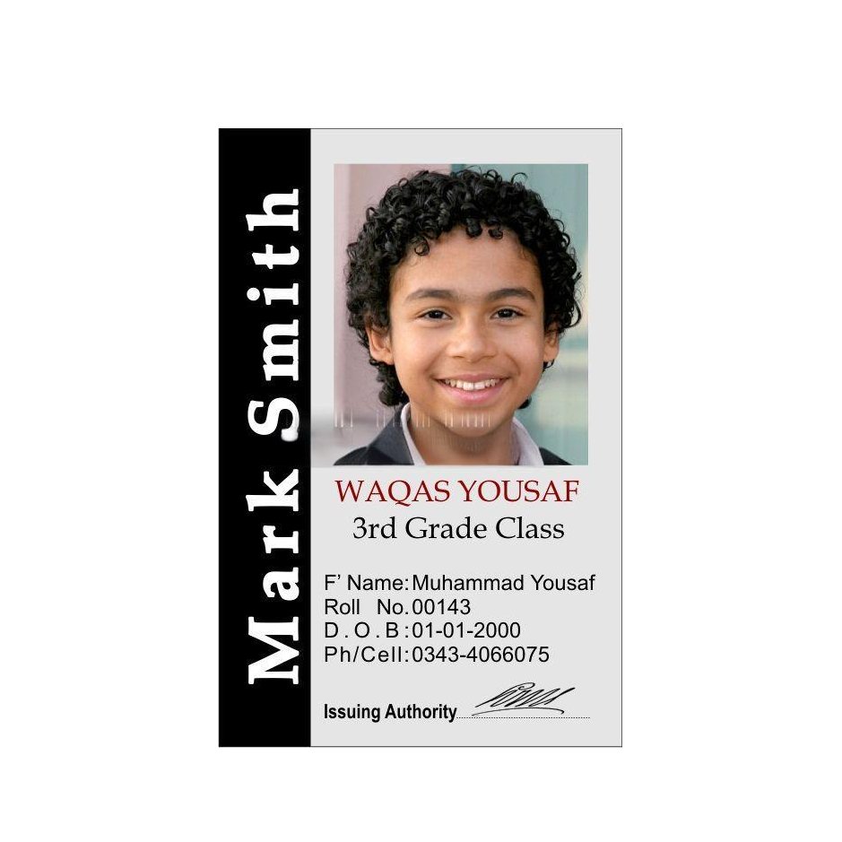 Custom Plastic Photo NFC Pvc Card Digital Identification Portrait rfid business cards Employee Card