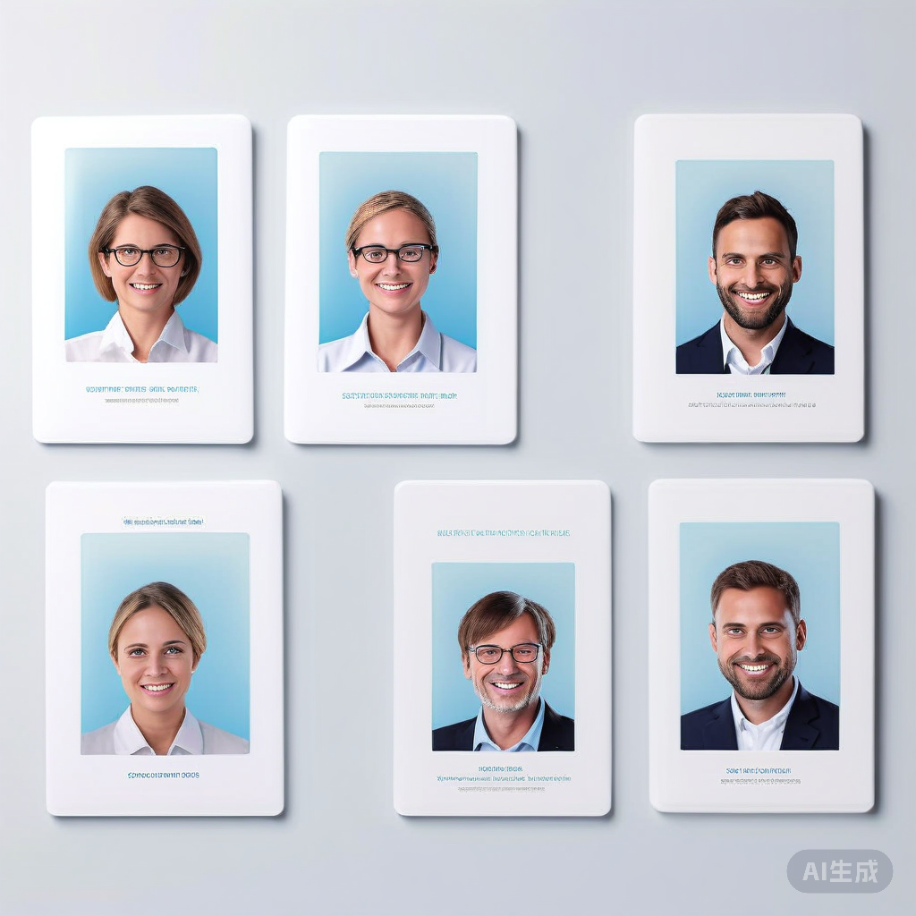 Custom Plastic Photo NFC Pvc Card Digital Identification Portrait rfid business cards Employee Card