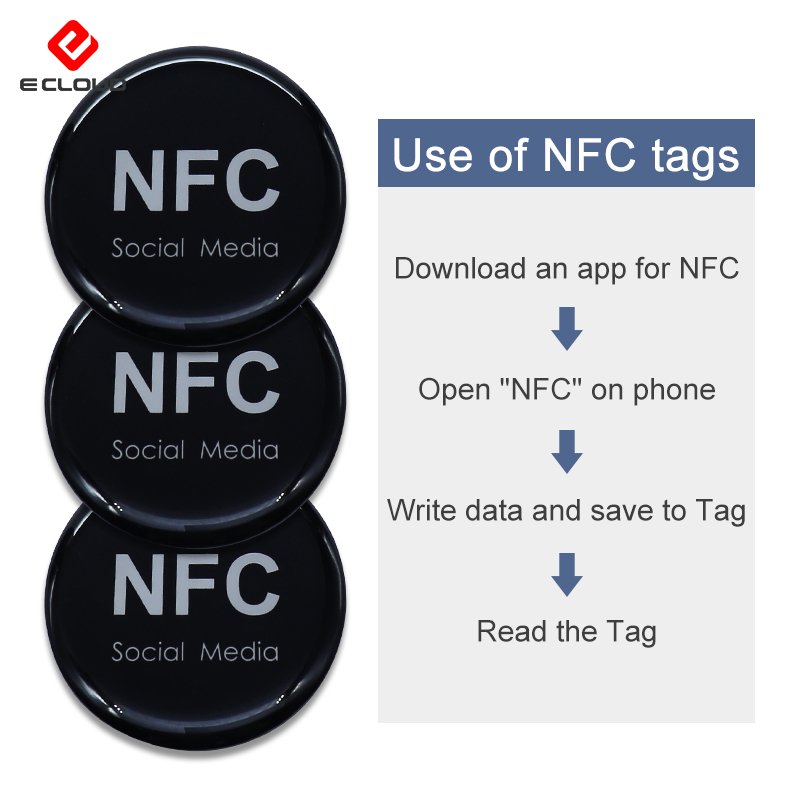 New Style Access Control Card Custom Metal NFC Tag Social Media Contactless Epoxy Phone nfc tag epoxy nfc tag custom
