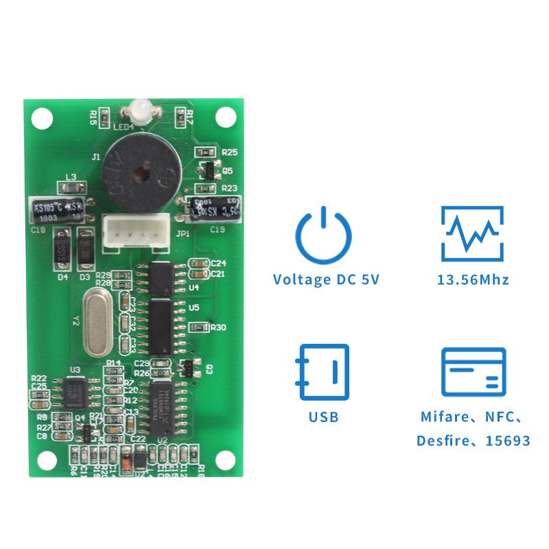 13.56mhz NFC Card Reader Module Contactless Module Customized Smart USB RFID Access Control Card Reader Writer Module