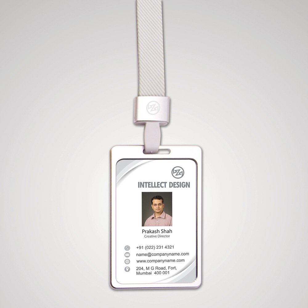 Durable Aluminium Alloy & PVC Card Holder Enhanced Plastic ID Card Model for Access Control
