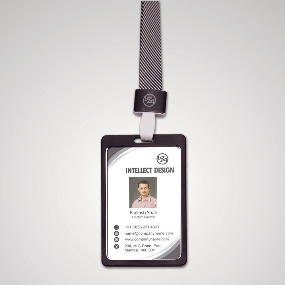 Durable Aluminium Alloy & PVC Card Holder Enhanced Plastic ID Card Model for Access Control