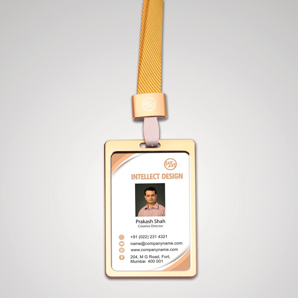 Durable Aluminium Alloy & PVC Card Holder Enhanced Plastic ID Card Model for Access Control