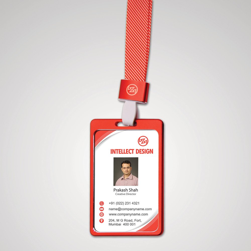 Durable Aluminium Alloy & PVC Card Holder Enhanced Plastic ID Card Model for Access Control