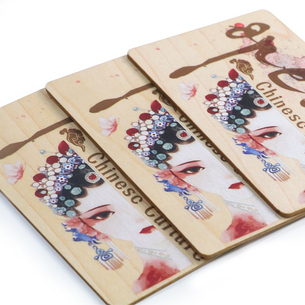 Programmable nfc wood rfid business cards 13.56MHz blank wood Bamboo card for Access Control