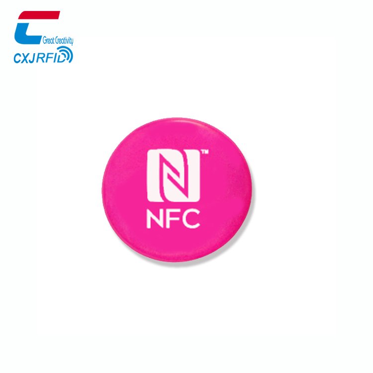 Custom Design 30/25mm Social Media Epoxy Phone NFC Tag Sticker