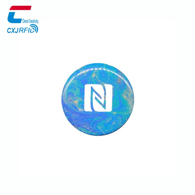 Custom Design 30/25mm Social Media Epoxy Phone NFC Tag Sticker