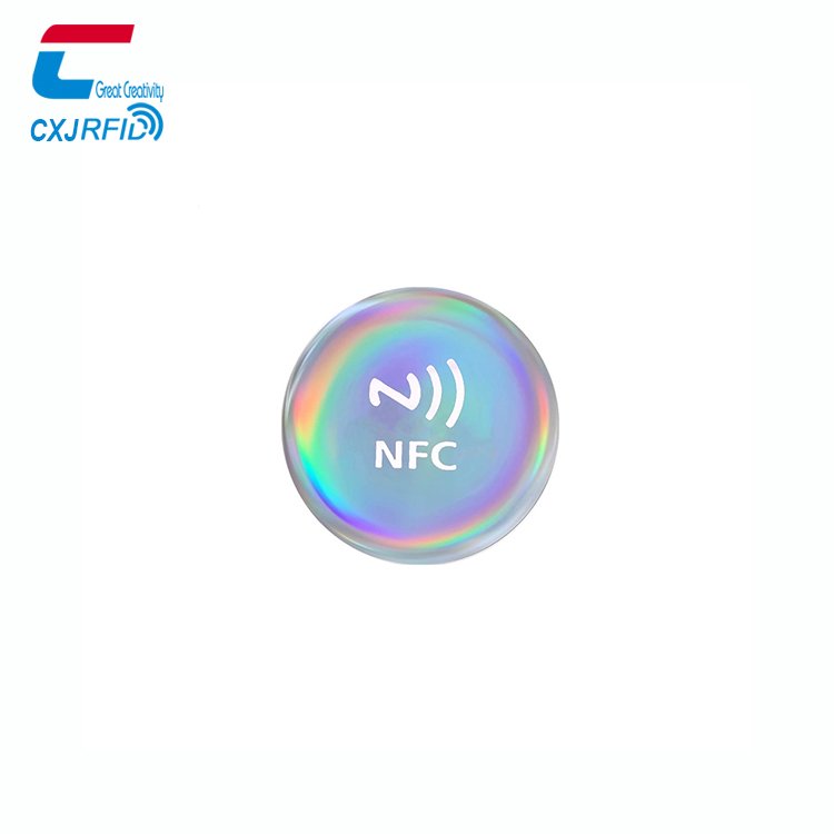 Custom Design 30/25mm Social Media Epoxy Phone NFC Tag Sticker