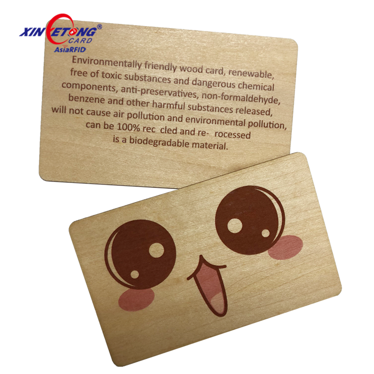 Free Sample High Quality Access Control Eco-friendly RFID Wooden Card