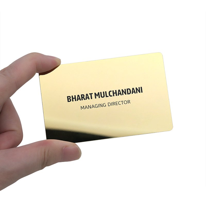 Custom Logo Gold Black Engraved Luxury Holder Customized Blank Nfc Metal Business Cards For Laser Engraving