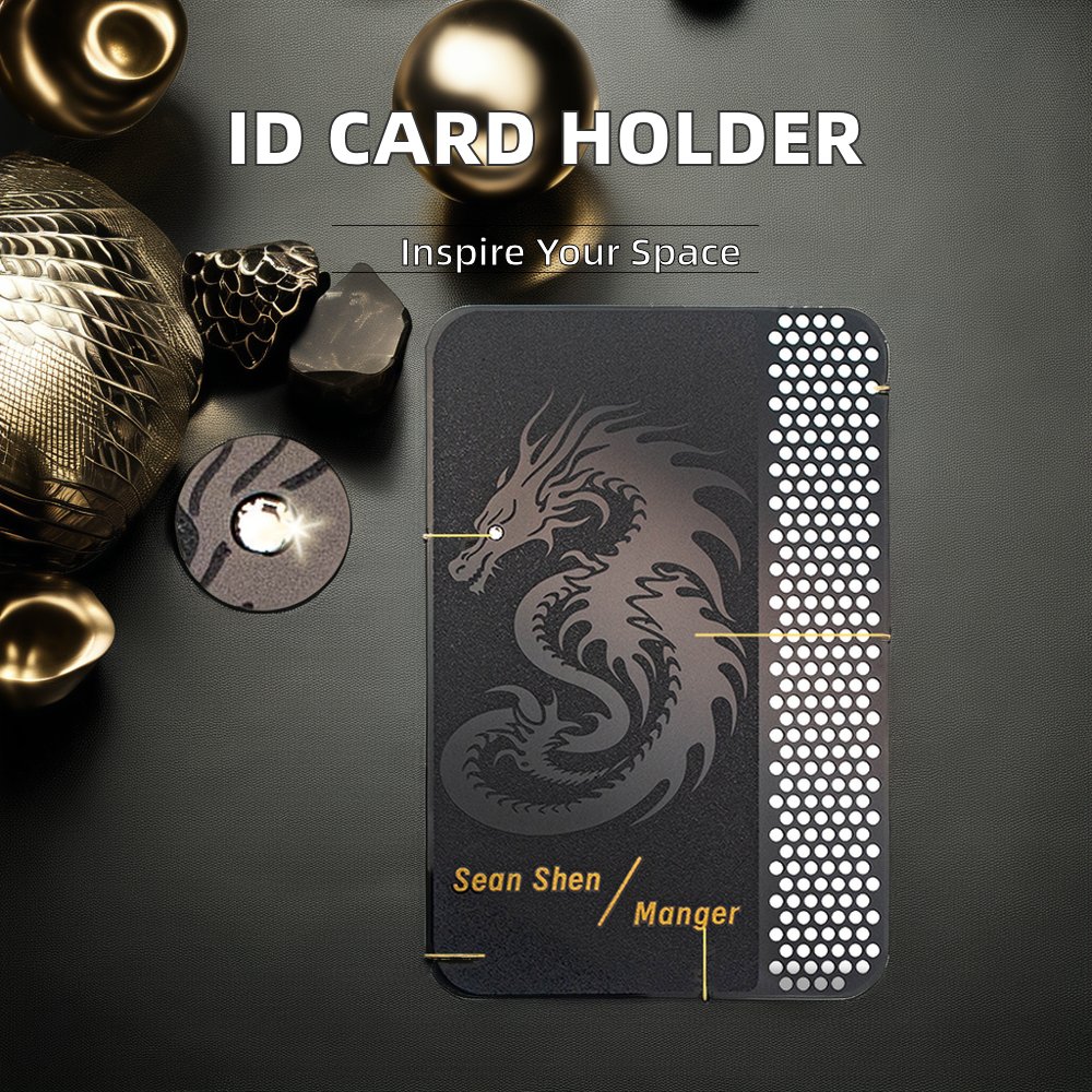 Custom Logo Gold Black Engraved Luxury Holder Customized Blank Nfc Metal Business Cards For Laser Engraving