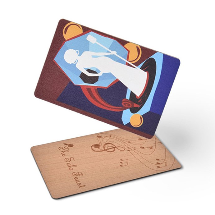 Laser printing custom RFID wooden access control card NFC smart soft card wood card