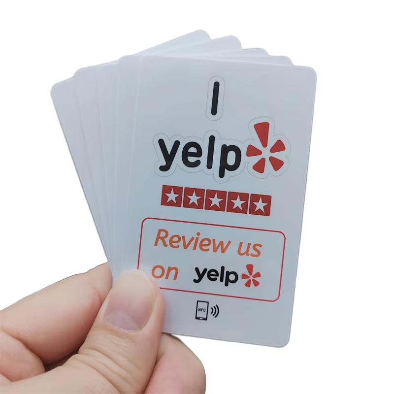 thank you card with NFC chip for instagram/Tiktok\tripadvisor\youtube 13.56MHZ NFC card