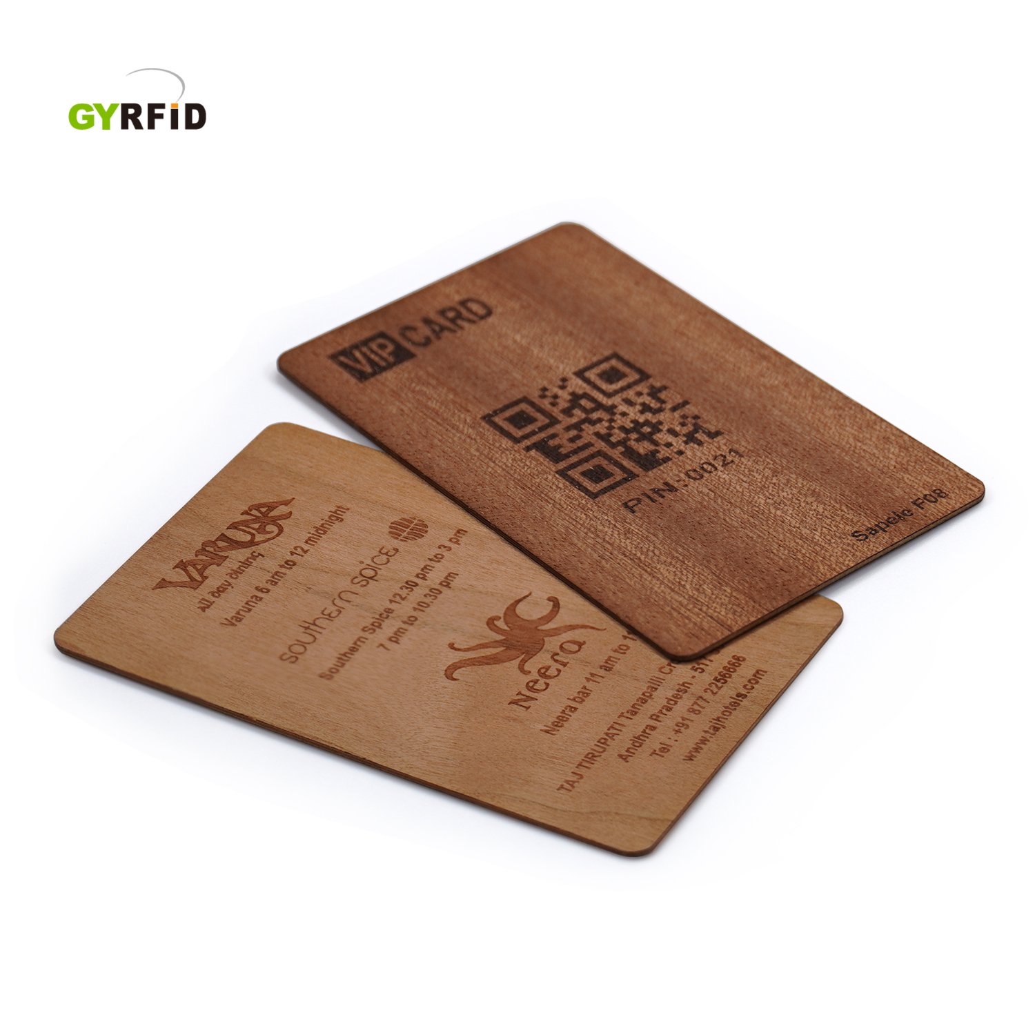 Eco Friendly nfc wooden tag nfc wood card bamboo nfc business cards Hotel wood key card