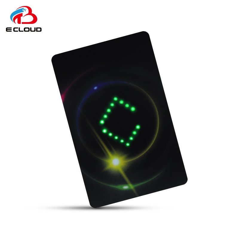 RFID PVC Custom Flash Led Business Card NFC 13.56Mhz Access Control Smart Hotel Key Card