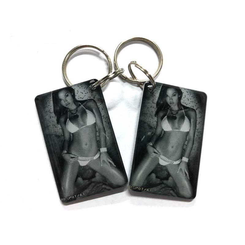 Serial Number & QR code Printed NFC Tag Epoxy Keyfob Card