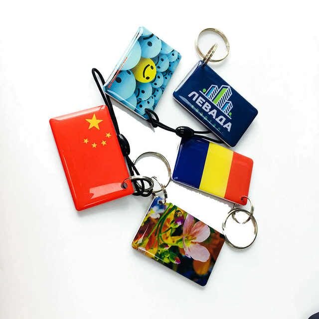Serial Number & QR code Printed NFC Tag Epoxy Keyfob Card