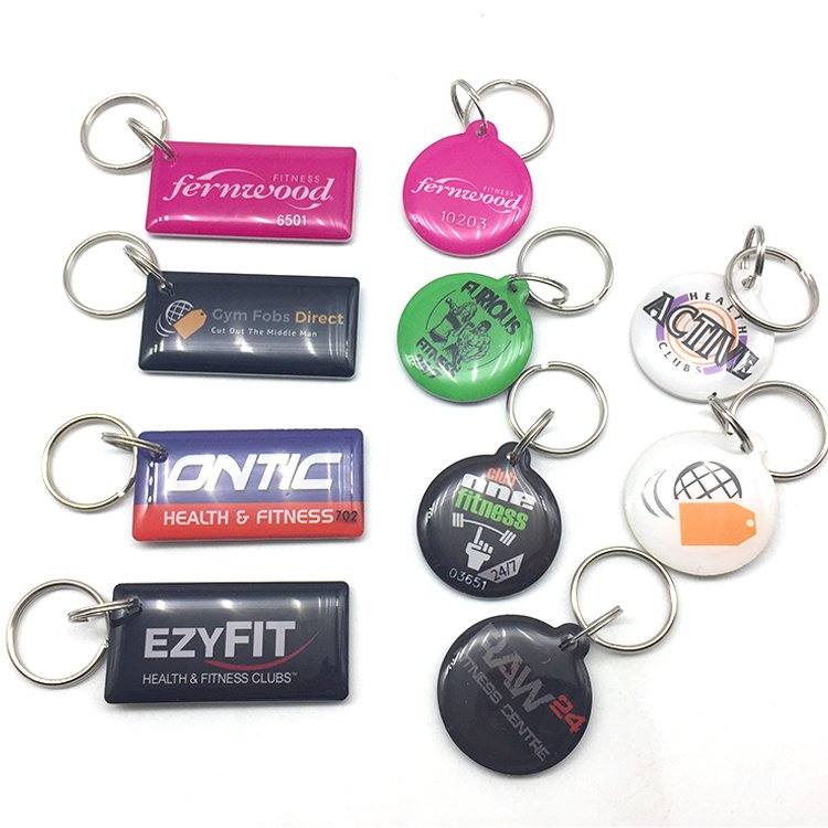 Serial Number & QR code Printed NFC Tag Epoxy Keyfob Card