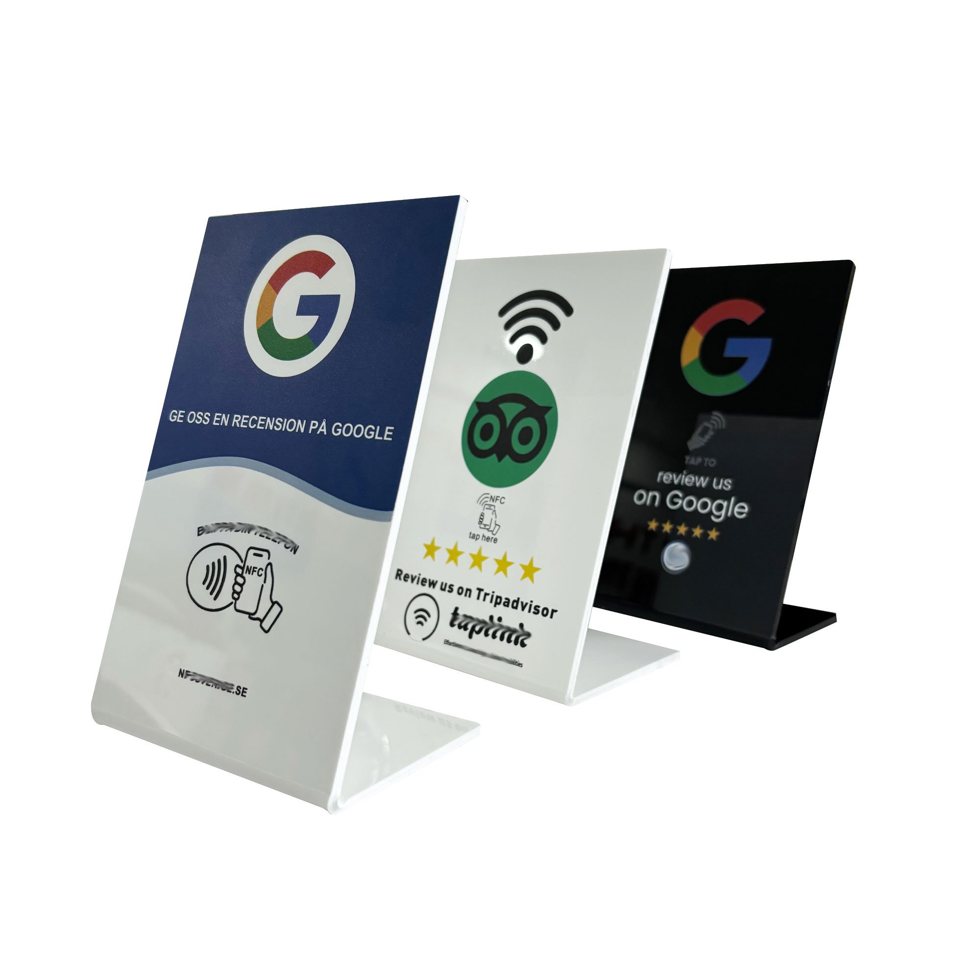 Custom Acrylic Table Stand NFC Restaurant Menu Holder Bar Programmable NFC Menu Display Stand
