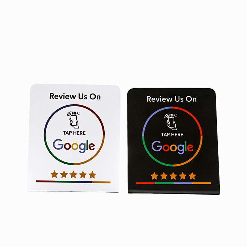 Plastic PVC Google Review Card NFC Business Card QR code RFID NFC Google Review Card