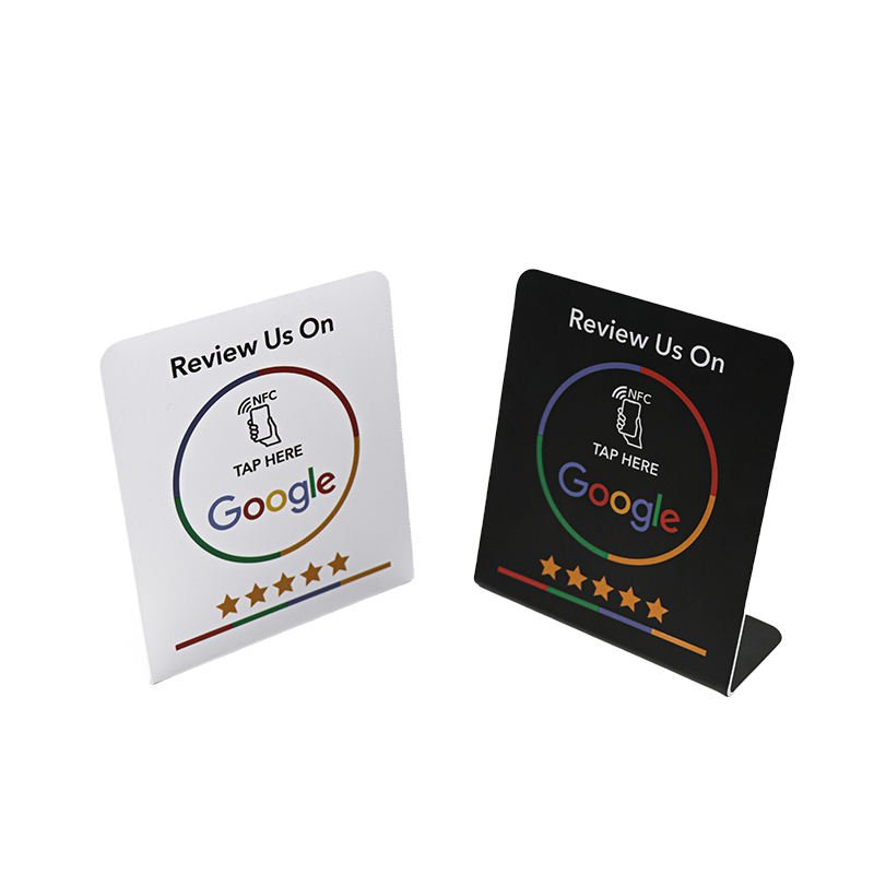 Plastic PVC Google Review Card NFC Business Card QR code RFID NFC Google Review Card
