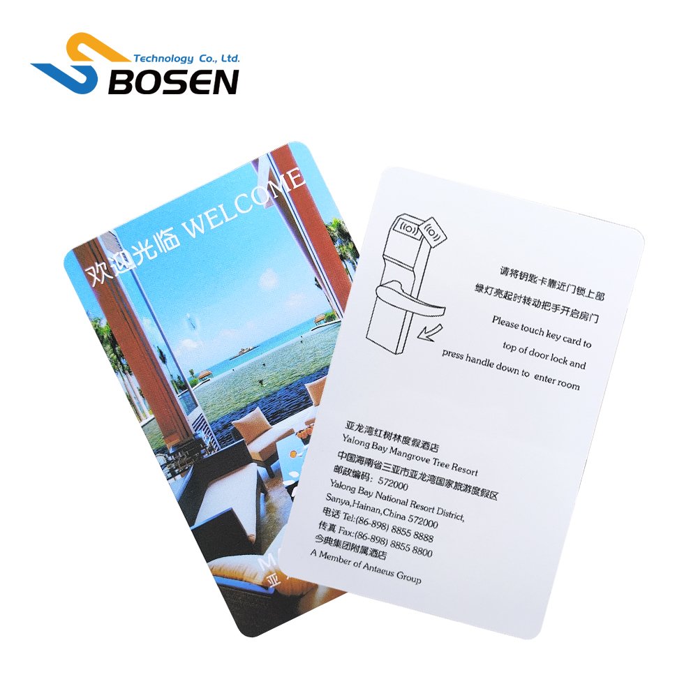 Custom Printing 85.5*54mm ISO14443A 1k Chip RFID Hotel Key Card For Office Access Control