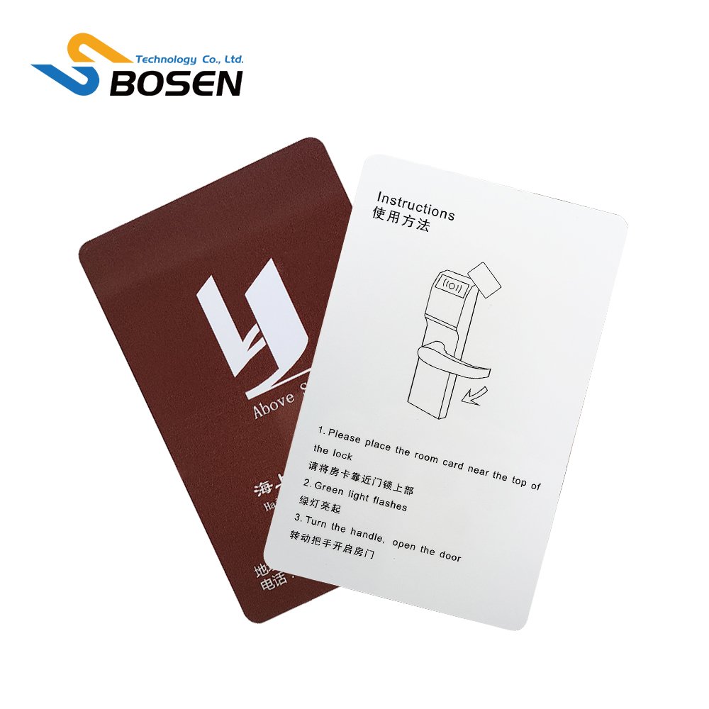 Custom Printing 85.5*54mm ISO14443A 1k Chip RFID Hotel Key Card For Office Access Control