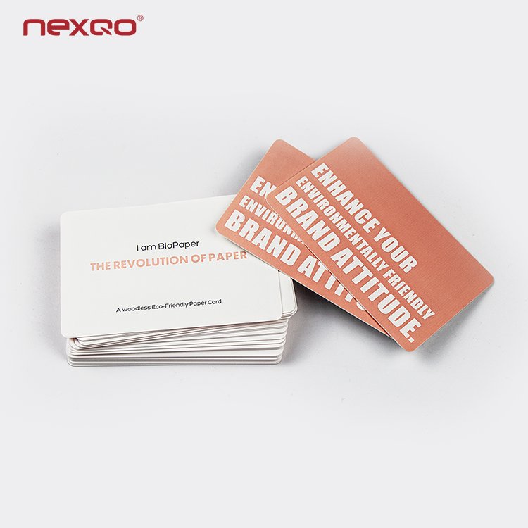 Eco-friendly RFID BioPaper Card Full-color Printing Business NFC Card